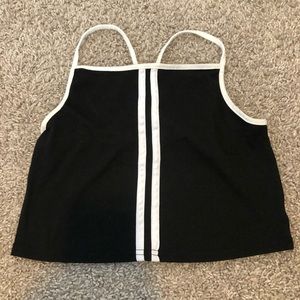 Black and White Shein Crop Top